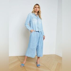 L’Agence Elowyn denim palazzo pant. Size 26